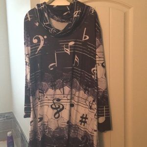 Women’s 2X dress musical notes purple gorgeous